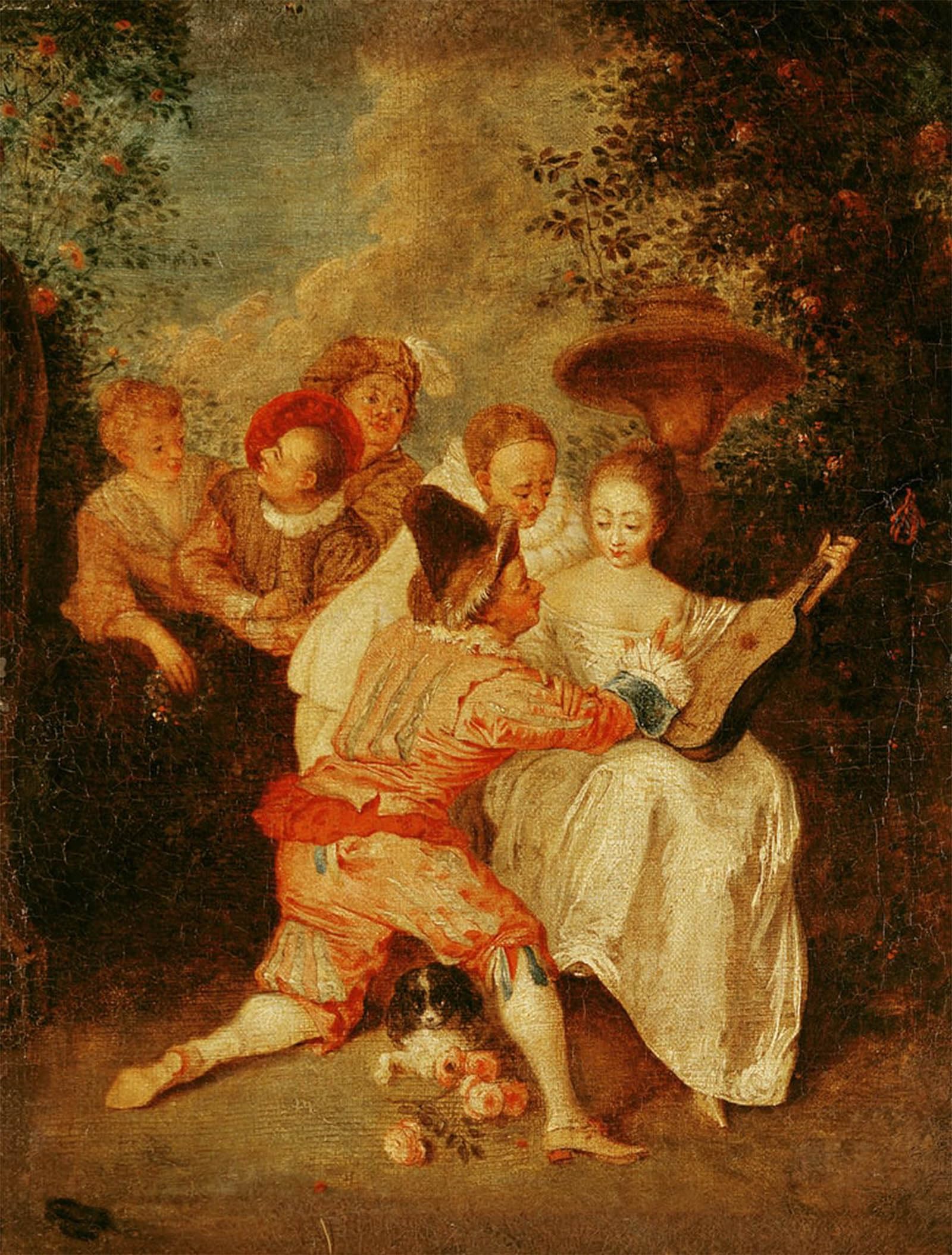 POSTERIIk Famous Animal Posters Vintage Picture the Storyteller by Jean Antoine Watteau Modern Wall Decor for Home Decor 60x90cm
