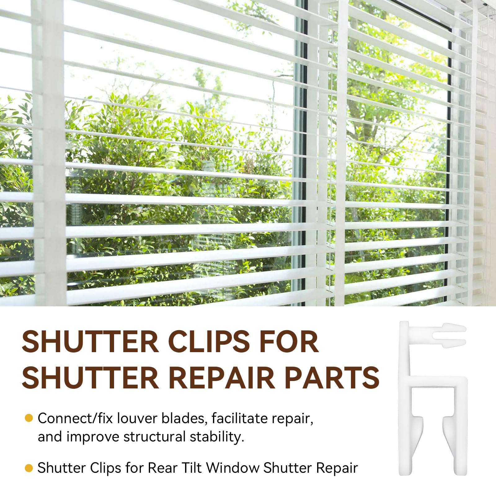 Snapklik.com : Shutter Clips For Vinyl Shutter Repair Parts Connectors ...