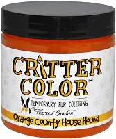 Tinta de pele temporária para cães Critter Color – Orange County House Hounds da Warren London | Tintura de pelo de animal de estimação lavável e não tóxica | Fácil de aplicar e secar | Não esfregará