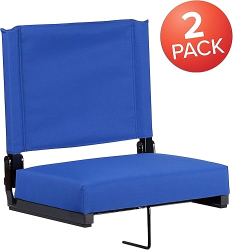 Vista 59 de EMMA + OLIVER Silla de estadio ligera con asiento ultra acolchado, 500 libras. Clasificado Verde cazador