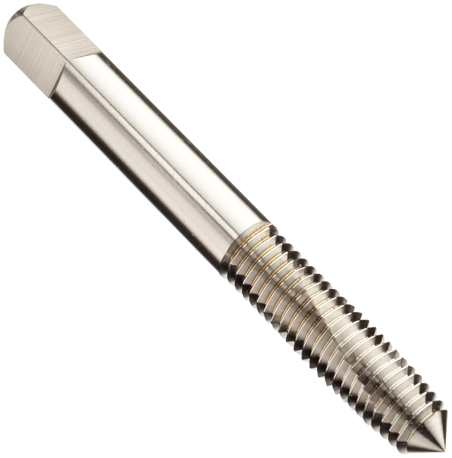 Union Butterfield 1580(M) High-Speed Steel Thread Forming Tap, Uncoated (Bright) Finish, Round Shank with Square End, Bottoming Chamfer, M12-1.75 Thread Size