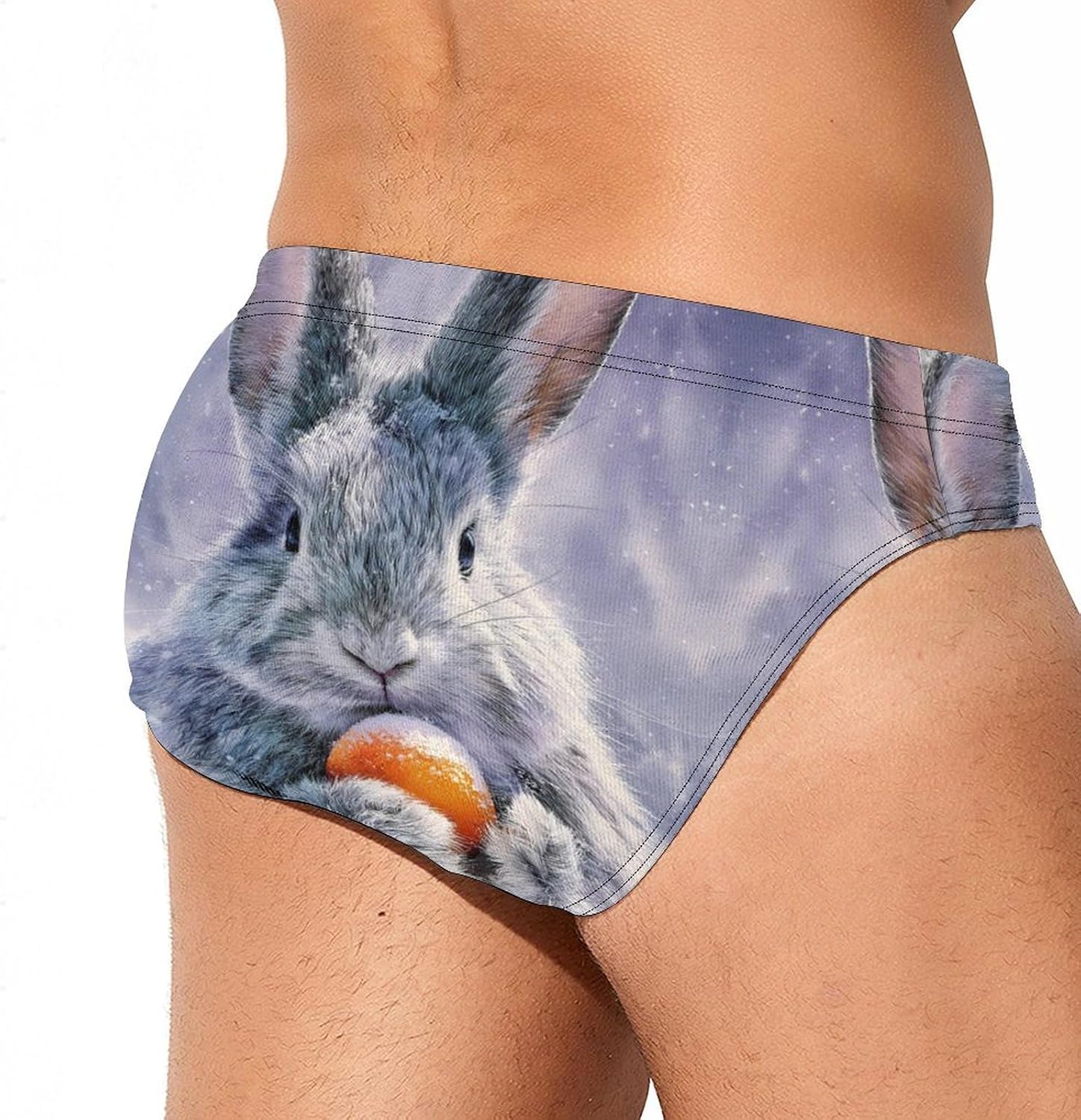 Rabbits Easter Egg Snowy Men's Swimwear Bikini Swimming Briefs Stretchy Swimsuits Board Surf Shorts Trunks