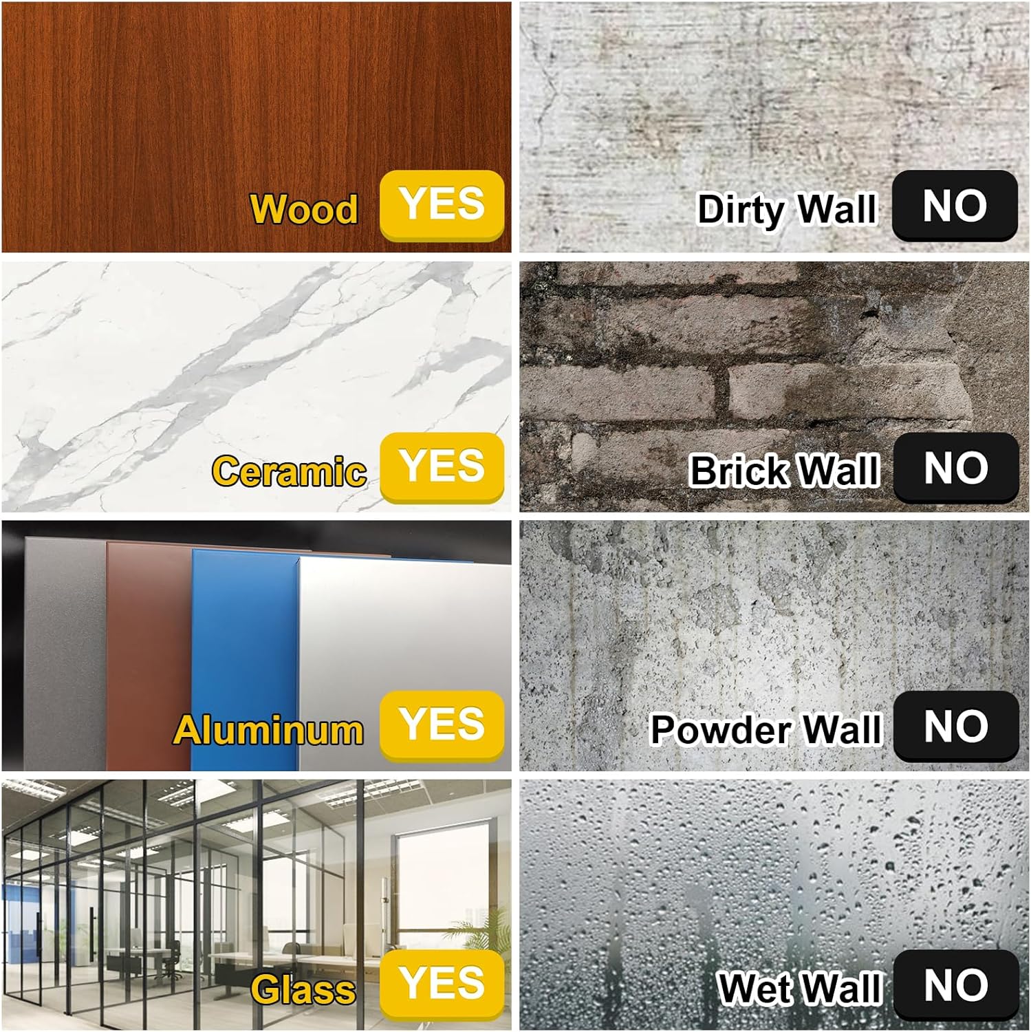 6 Sets 4x6 Inch Hook and Loop Tape with Adhesive, Nylon Interlocking Tape Double Sided Fastener Strips for Home and Office Use/DIY Sewing, Crafting - Image 5