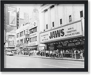 Poster Master Vintage Jaws Opening Day Poster - Retro New York Print - Photography Art - Gift for Travel Lover, Movie Fans - Great Decor for Home, Office, Living Room - 8x10 UNFRAMED Wall Art