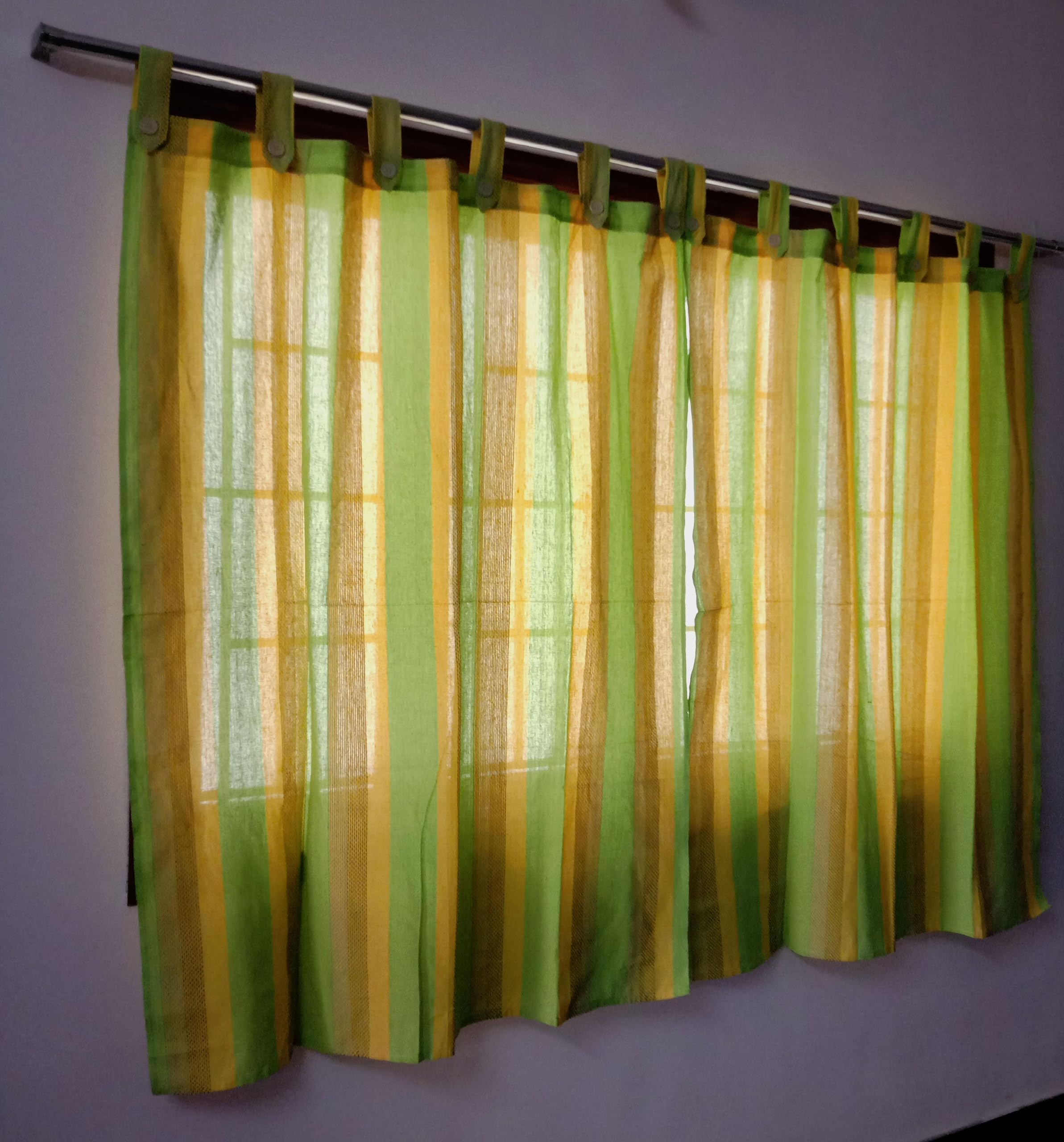 See full amazon price history chart for alemah 5 Feet Cotton Multi Striped Light Filtering Semi Darkening Quick And Easy Fix Button Closure Type Tab Top Loop Window Semi Sheer Curtain, Parrot Green, Pack Of 2 alemah 5 Feet Cotton Multi Striped Light Filtering Semi Darkening Quick And Easy Fix Button Closure Type Tab Top Loop Window Semi Sheer Curtain, Parrot Green, Pack Of 2 (B08JKLVXBP) Amazon Price History, Amazon Price Tracker