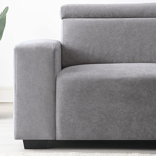 Miniatura 9 de Harper & Bright Designs Sofá seccional de 2 plazas con reposacabezas ajustable multiángulo, sofá biplaza de terciopelo para sala de estar, estudios,