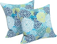 Vista 114 de LVTXIII - Juego de fundas para cojines de sofá, patio o sillón de exteriores, cuadradas y decorativas, 2 unidades de 16" x 16", sin relleno