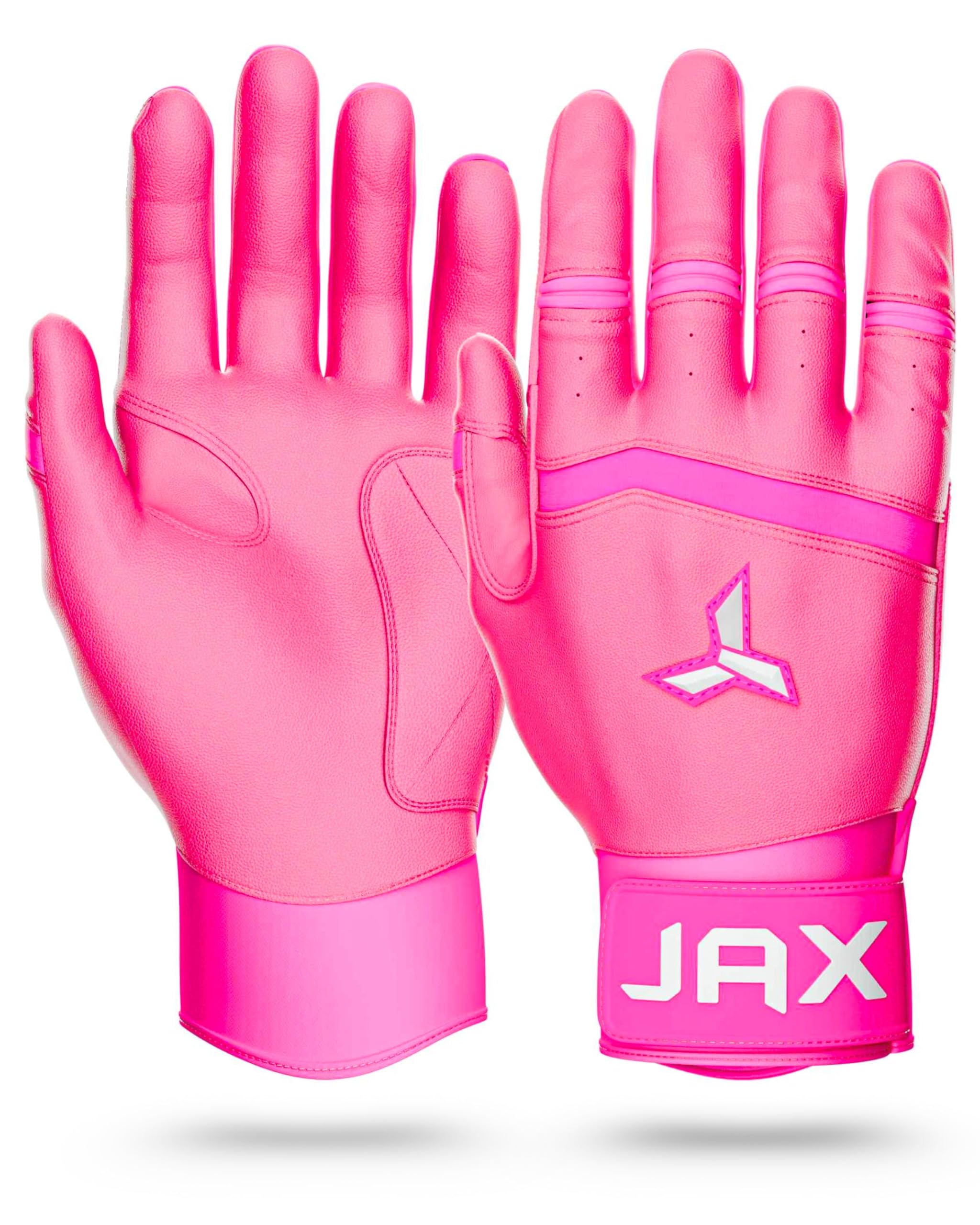 JAX Batting Gloves | Pro Cuff Leather Batting Glove | Baseball & Softball | Optional Web-Tech | Multiple Colors