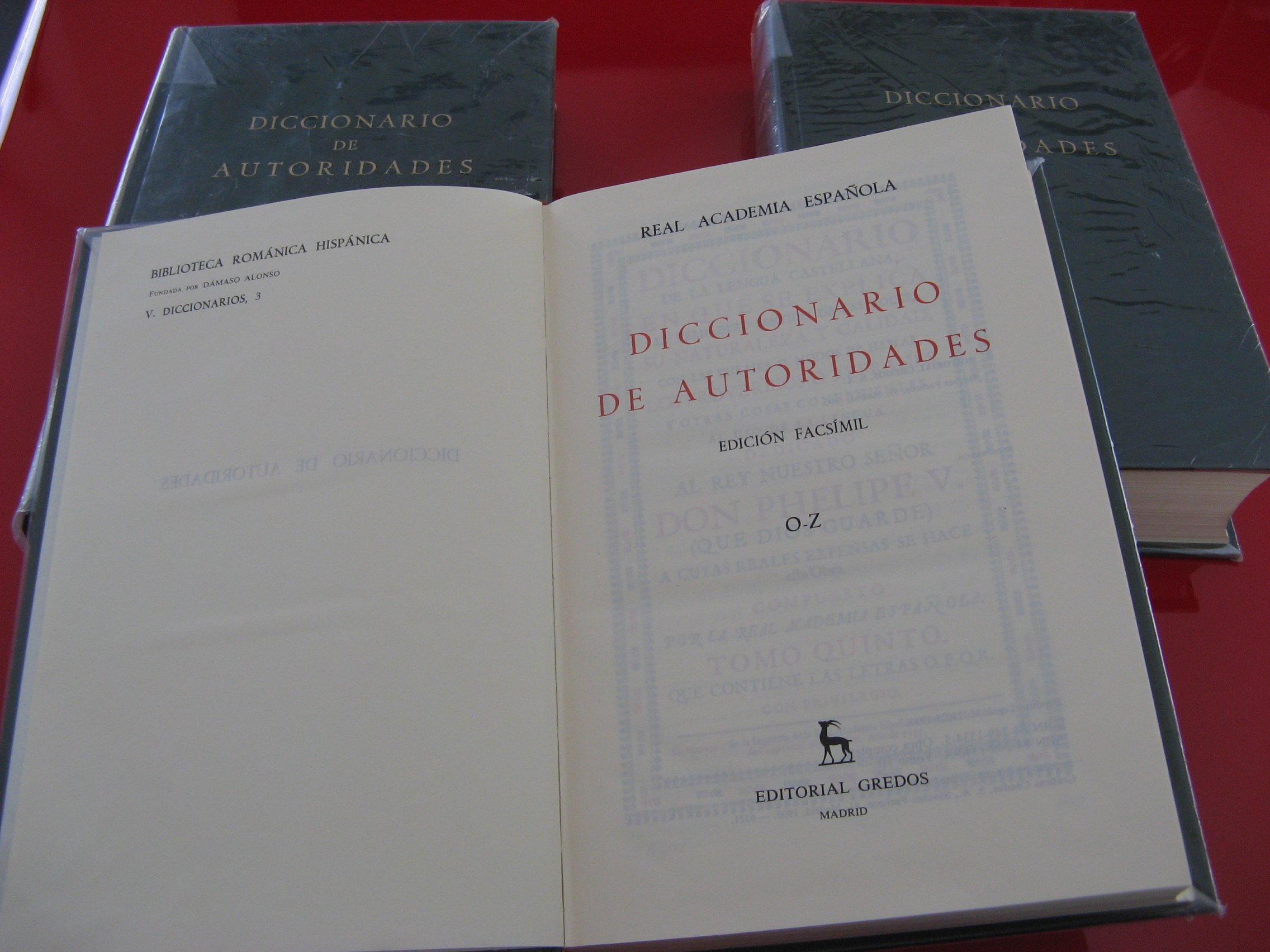 Diccionario autoridades (3 vols ): 020