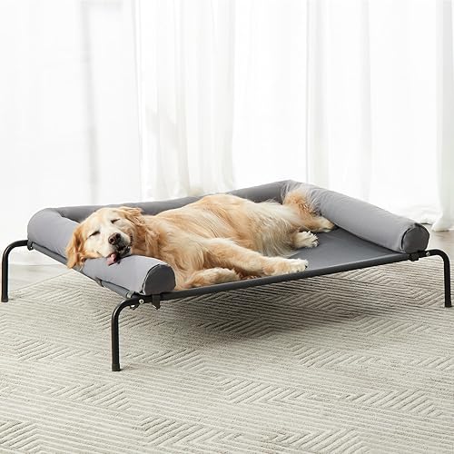RRPETHOME Cama grande y refrescante para perros, camas elevadas para perros grandes, cama elevada para mascotas al aire libre, a prueba de mordidas,