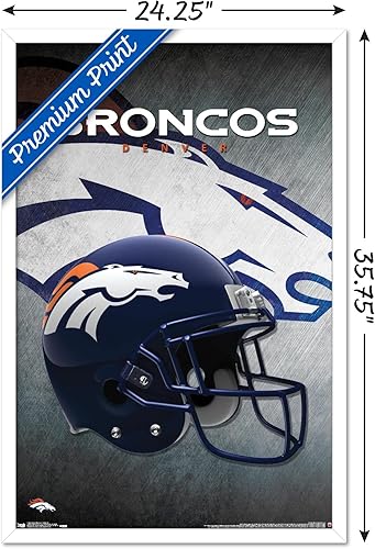 Miniatura 85 de Trends International NFL Denver Broncos - Póster de pared con casco 16, 22.375 x 34 pulgadas, versión sin marco