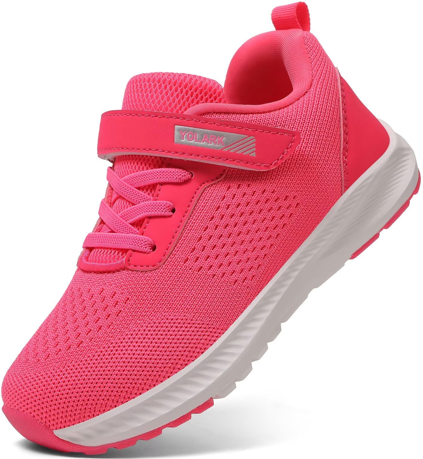 YOLARK Boys Girls Tennis Shoes Kids Lightweight Breathable Sneakers Non-Slip Running Sport Athletic?Pink Littler 11?