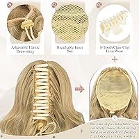 Vista 3 de SOFEIYAN Extensión de Cola de Caballo de 11 Pulgadas con Clip de Pinza, Extensiones de Cabello de Cola de Caballo Larga Rizada Ondulada, Cola