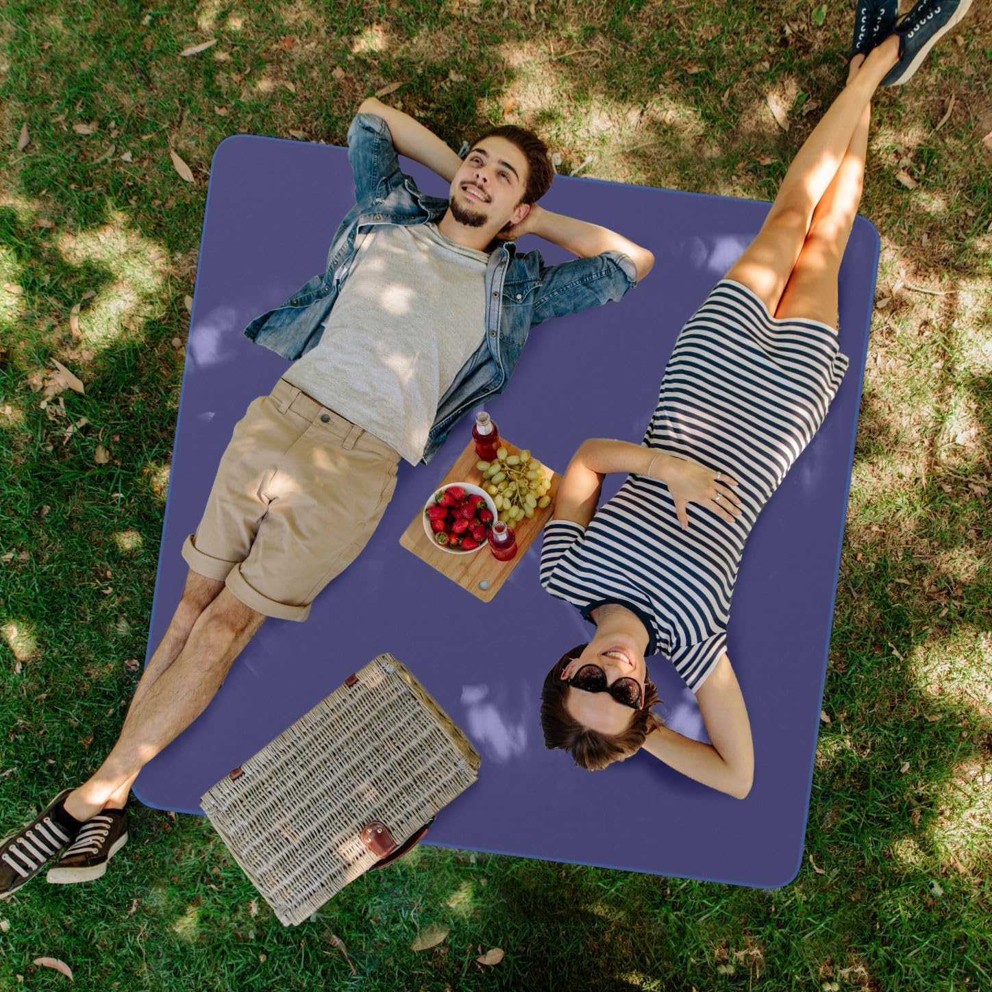 MonsterMat Extra Large Waterproof Splat Mat – 60"x60" Super Jumbo Mess Mat for Floor & Table Protection Washable Mat for Arts, Crafts, Painting, and Playtime (Navy Blue)