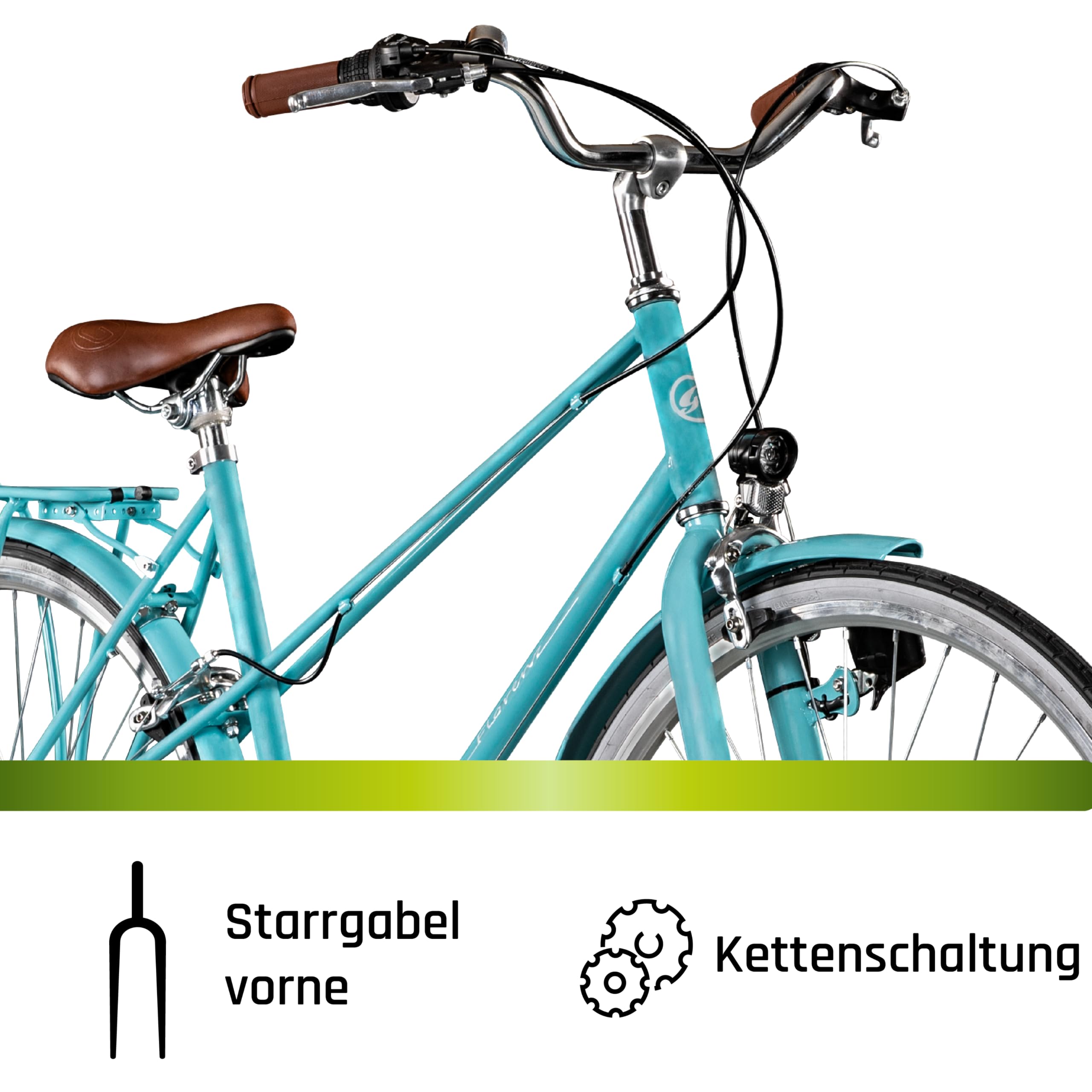 galano damenfahrrad Florenz 28 Zoll Cityrad Stadtrad Retro 6 Gänge Menge:25 kg Herstellergebinde Aufbewahrungskoffer 
