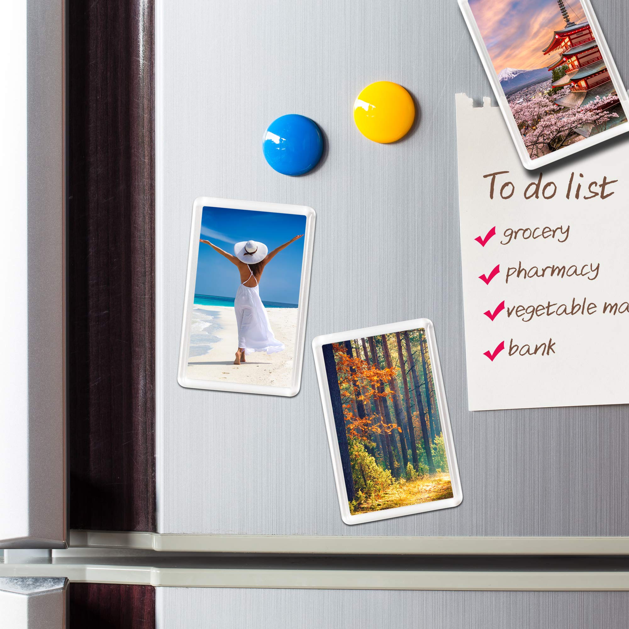 Cadre Photo Magnétique A4 – Support Sans Outils Pour Porte, Voiture, Bureau – PVC Transparent – Idéal Affichage Documents, Photos
