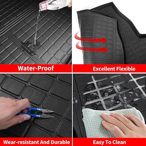 Miniatura 6 de powoq Alfombrilla de maletero compatible con Honda CRV 2017-2022, alfombrillas de repuesto para accesorios Honda CRV 2017-2022 (se ajusta al modelo