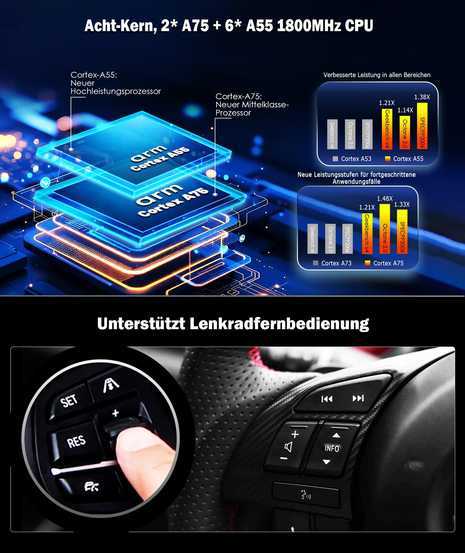 Erisin Android 14 6GB+128GB 8-Kern DVD Autoradio Bluetooth GPS Navi für Opel Antara Astra Corsa C/D Vectra Meriva Signum Vivaro Zafira Combo 7 Zoll CarPlay Android Auto DAB+ WiFi 4G Canbus DSP USB SWC