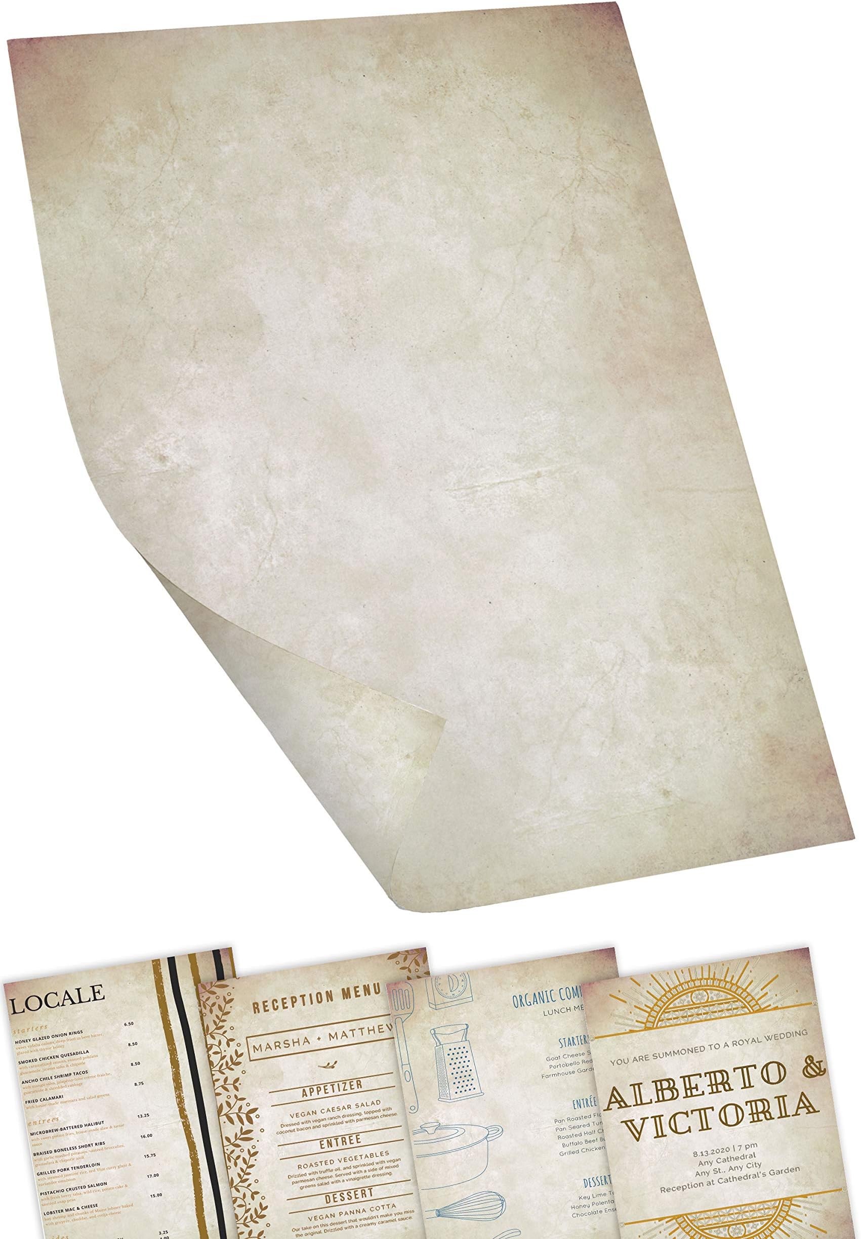 Hadrian Premium Antique Paper - 60 Sheets - Double Sided A4 - Quality 100 GSM Vintage Paper - Astra Print