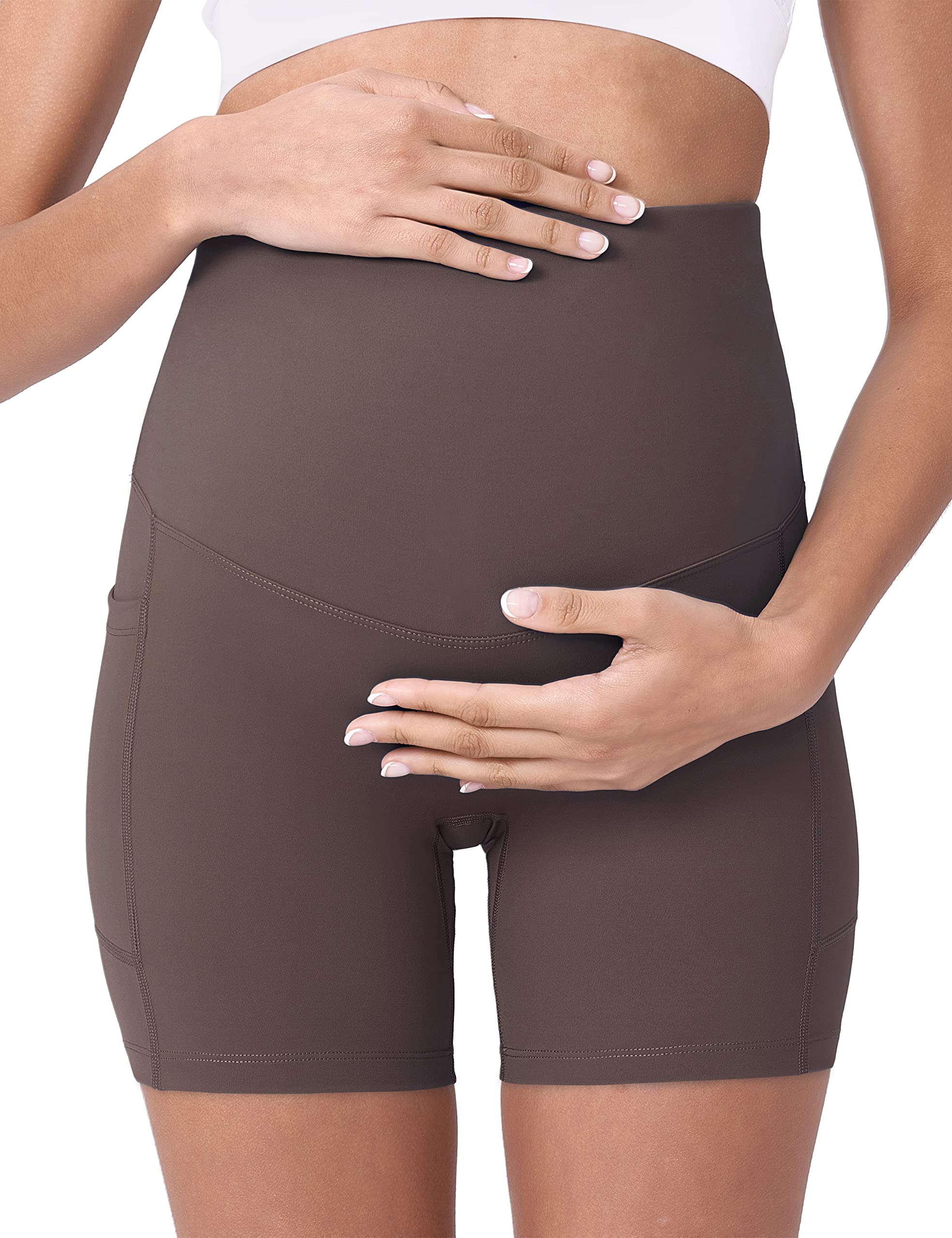 POSHDIVAH Pantalones Cortos de Yoga para Mujer con Bolsillos de 12,7 cm/20,3 cm