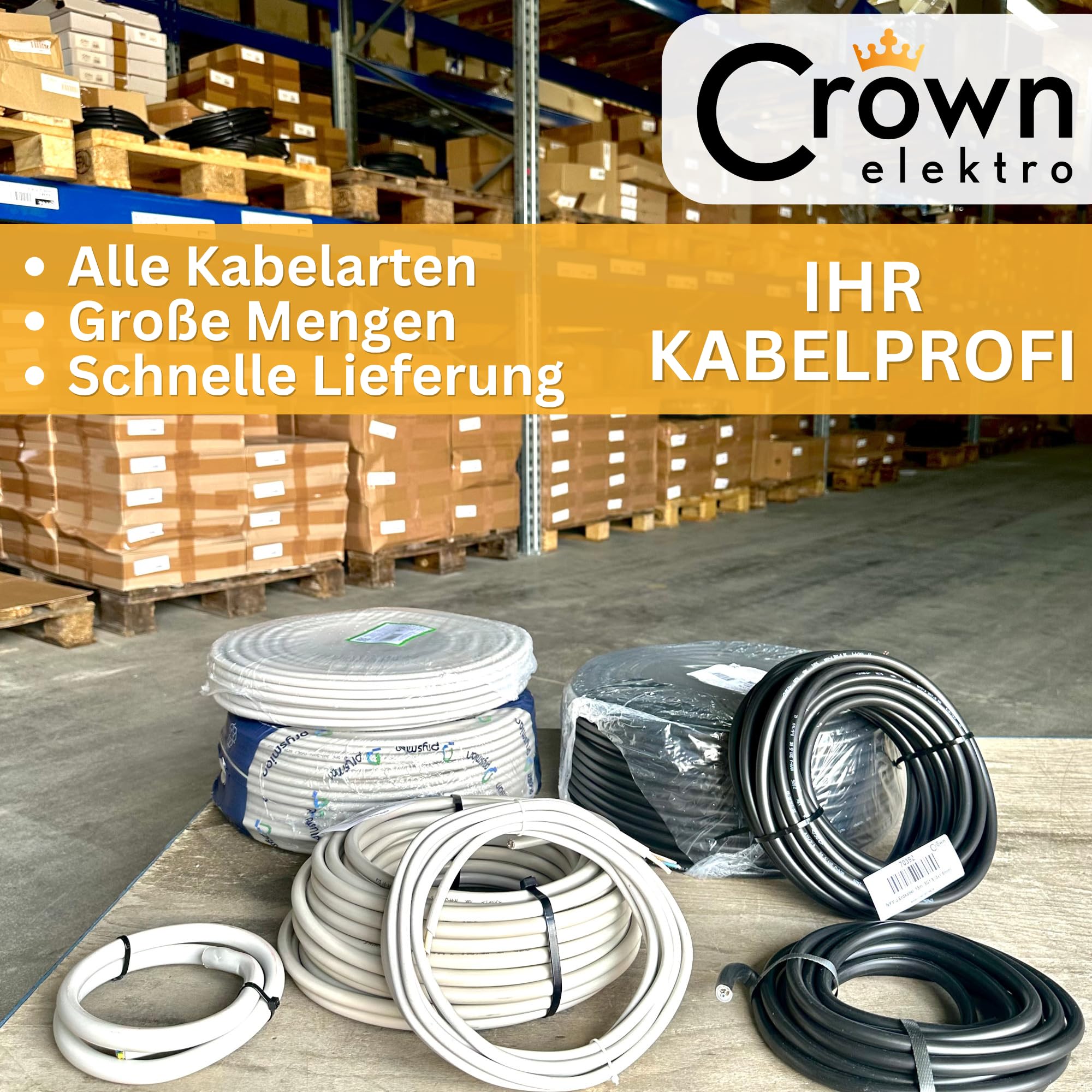 NYY-J 5x4mm² Erdkabel 25m Kupfer Volldraht DIN VDE 0276 Teil 603/627