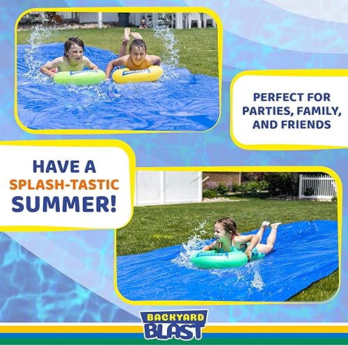 Miniatura 5 de Tobogán acuático gigante para adultos y niños  Deslizamiento grande resistente para niños, patio trasero, tobogán acuático al aire libre, incluye