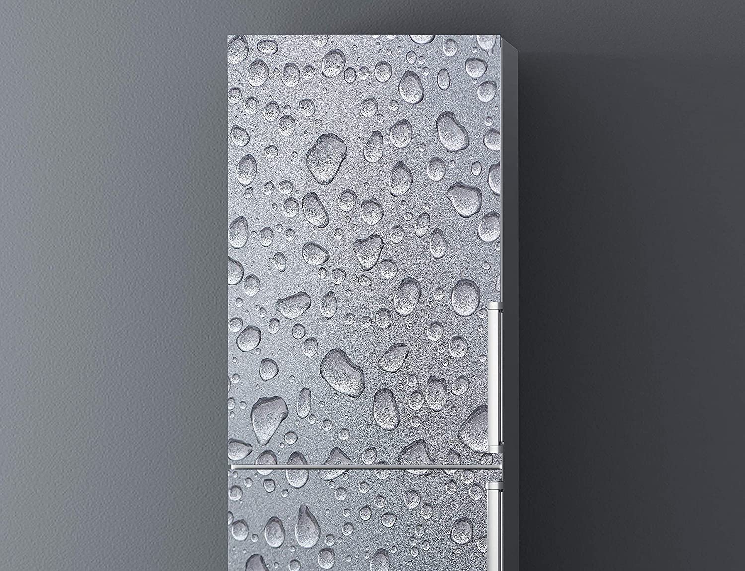 Vinilo Adhesivo Para Frigorífico - Textura Gris, 185x70 Cm, Fácil Aplicación Y Resistente