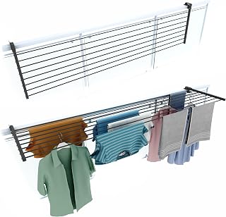 Foxydry Duo, wäscheständer für geländer und Balkon, klappbar, 202 cm