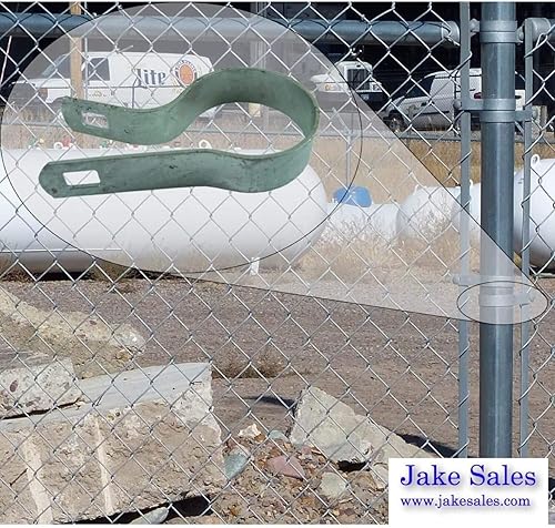 Miniatura 3 de Jake Sales Banda de tensión de 4 pulgadas para valla de eslabones de cadena, uso para poste de 4 pulgadas de diámetro exterior, banda de tensión de