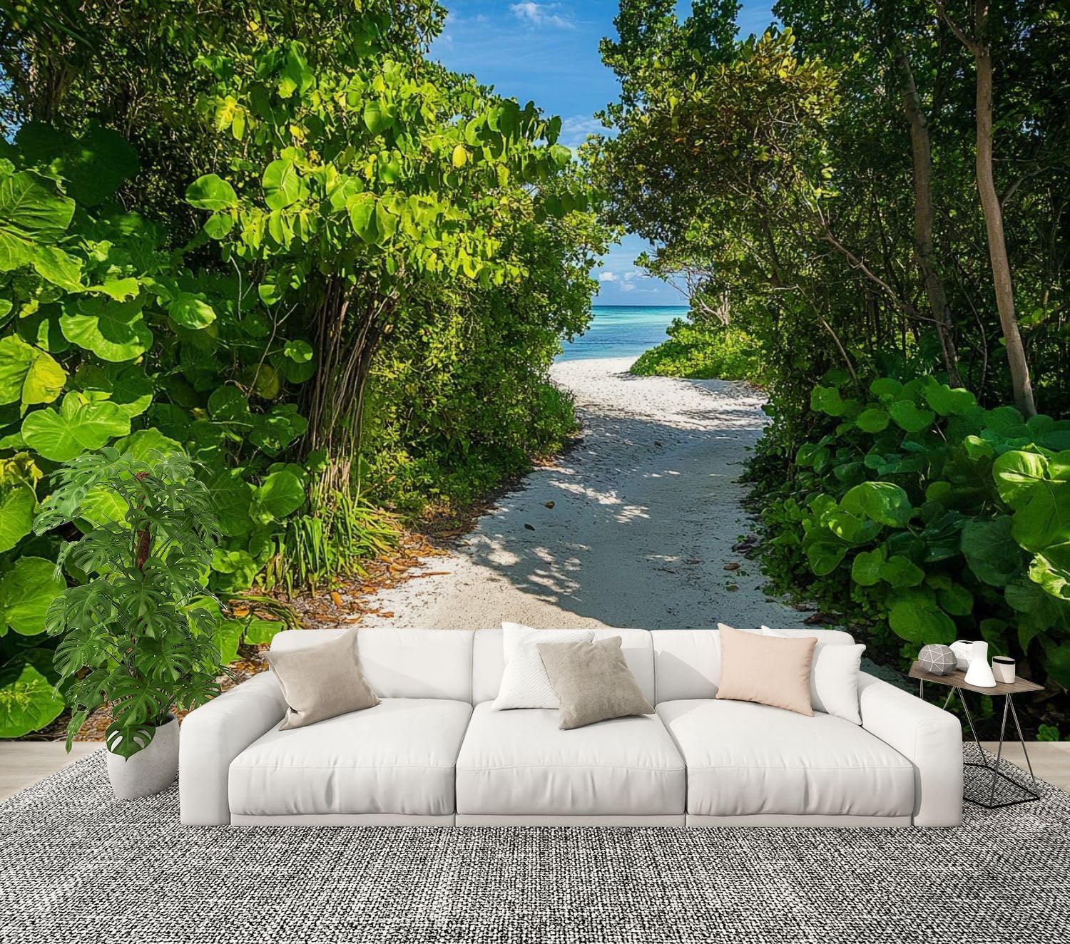 Papier Peint Panoramique Bord de Mer 450x315 cm Décoration Trompe l'oeil 3888a