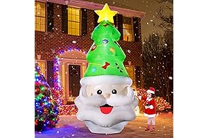 8FT Christmas Inflatable Santa Claus and Tree Decoration