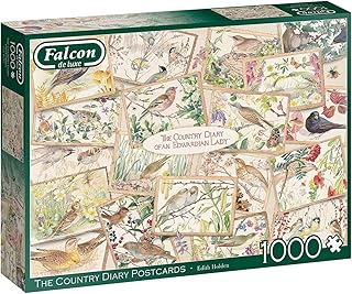 Jumbo, Falcon de Luxe - The Country Diary Postcards, Jigsaw Puzzles for Adults, 1000 Piece