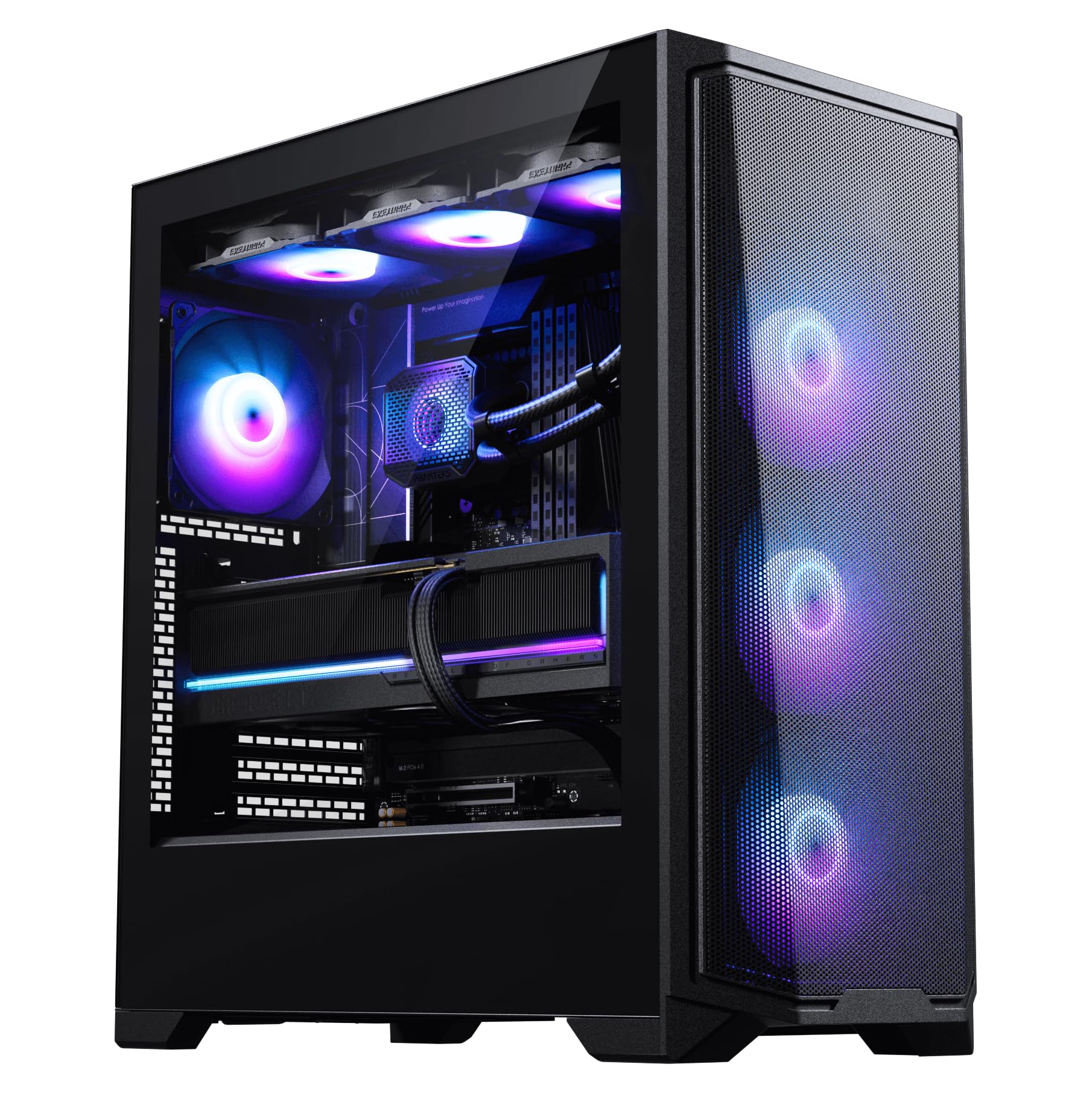 Phanteks Eclipse G370A, Case da Gaming Mid-Tower, Mesh ad Alto Flusso d'Aria, 3 Ventole M25 D-RGB Incluse, Nero