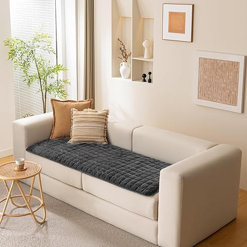 Miniatura 5 de Allisandro Manta impermeable para perro, gruesa y antideslizante, funda para sofá, cama, muebles y perros pequeños, medianos y grandes, gris, 24 x