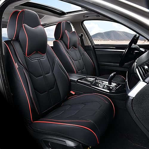 Miniatura 19 de Juego completo de fundas grises para asientos delanteros y traseros, fundas universales para asientos delanteros y traseros para automóviles