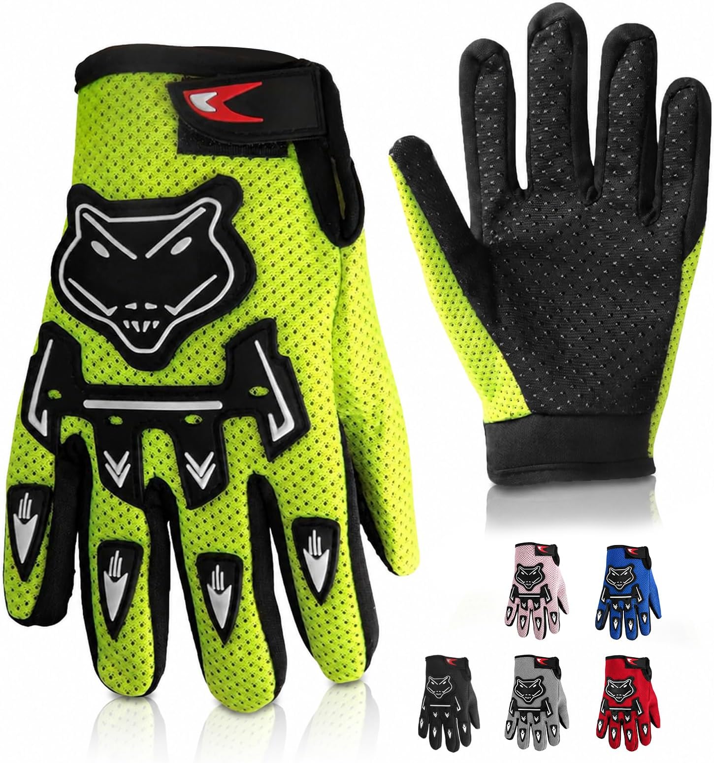 JAGASOL Kids Dirt Bike Gloves,Youth Motorcycle Riding Gloves