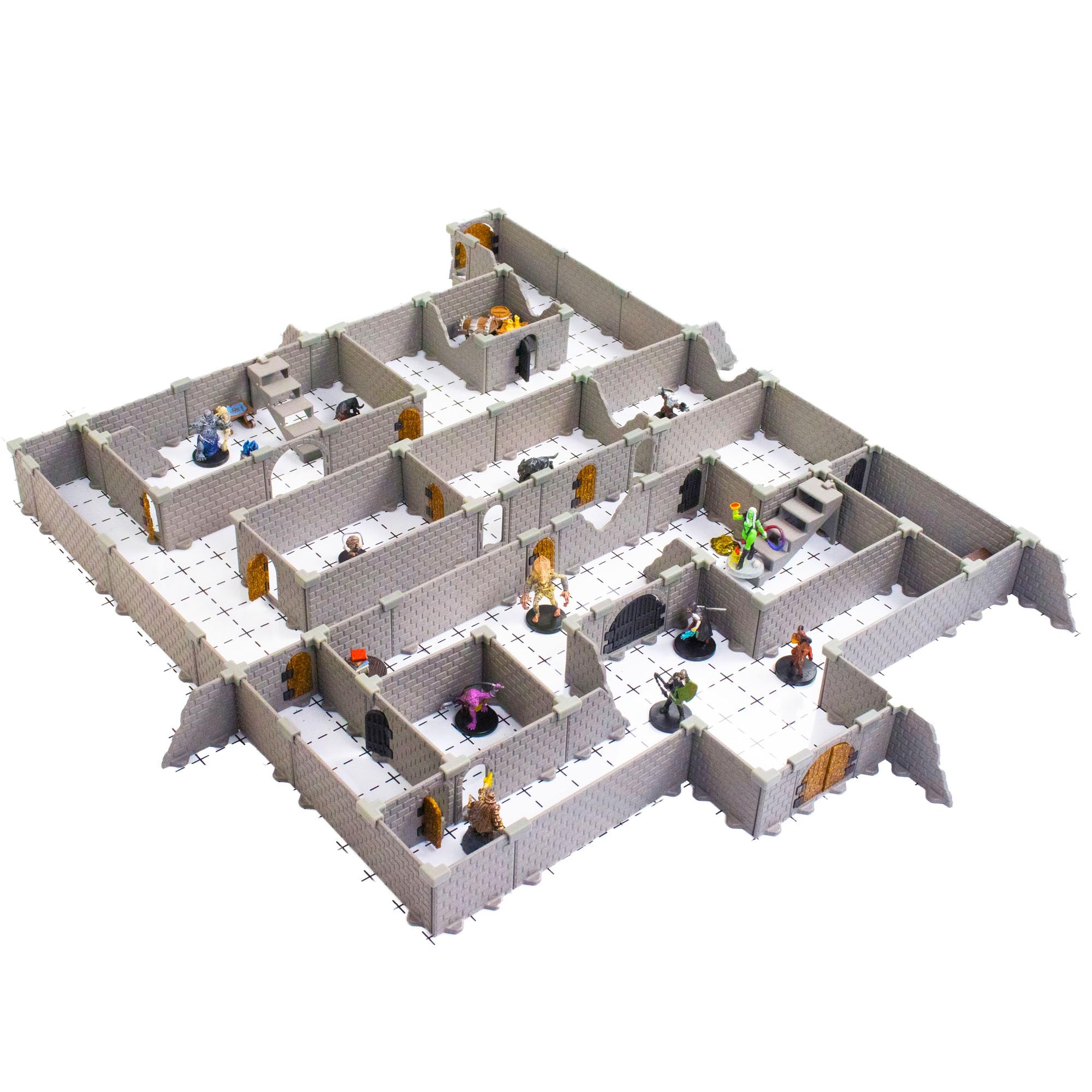Dirt Cheap Dungeons Modular Dungeon System - Rogue Set TT RPG Terrain Building for Dungeons & Dragons, Pathfinder, War Gaming, and More!