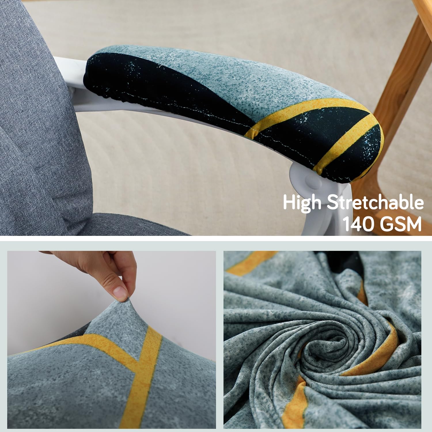 Stylish Armrest Covers for Office Chairs - Multicolor -5