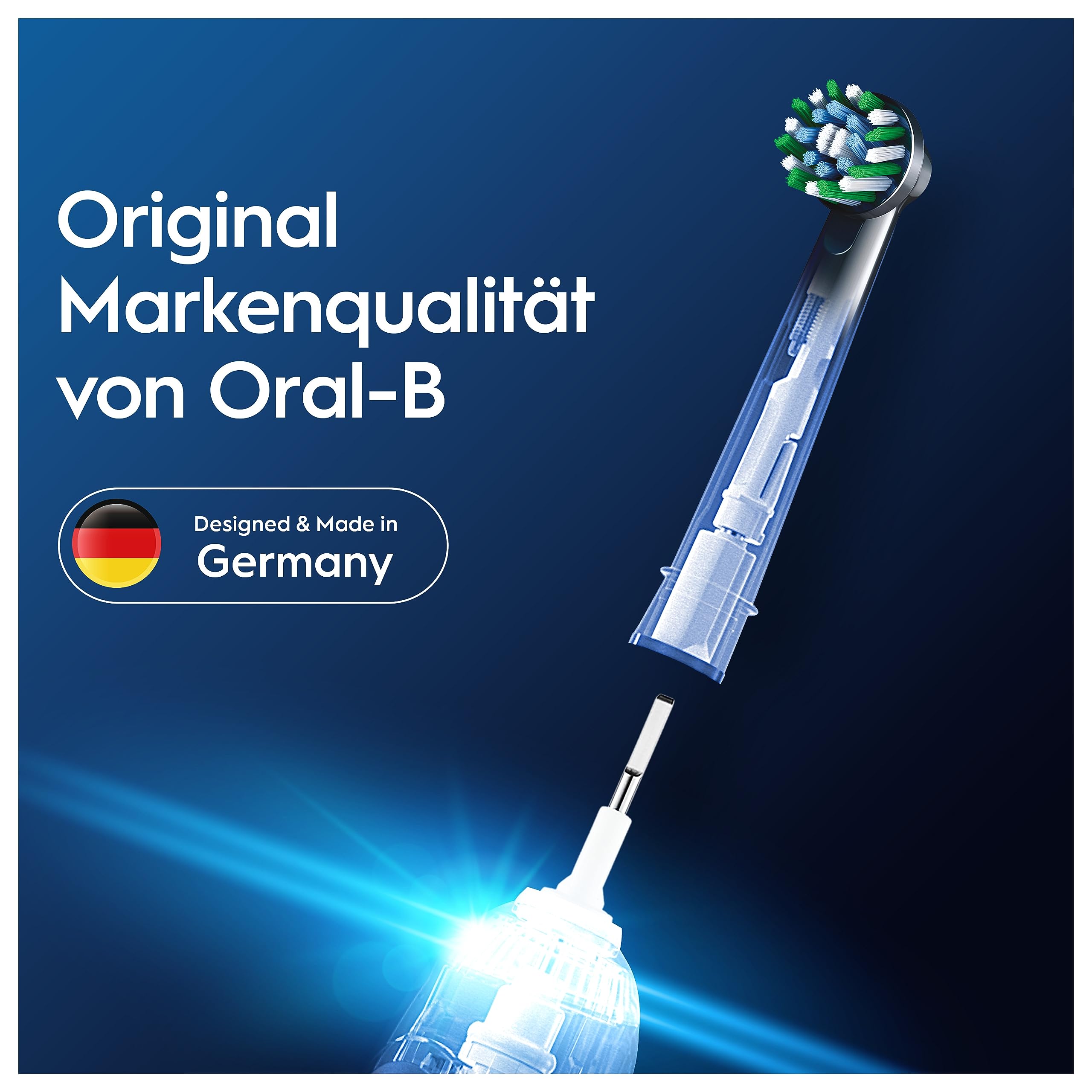 Oral-B Aufsteckbürsten PRO CrossAction, Weiß, 10 Stück | Original Zahnbürstenaufsatz für Elektrische Zahnbürste, Gründliche Plaque-Entfernung und Überlegene Zahnreinigung