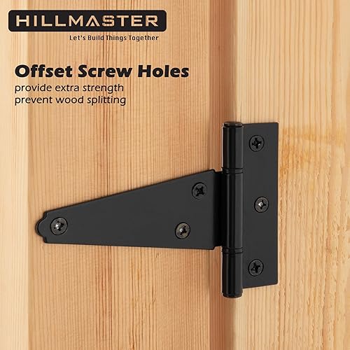 Miniatura 7 de Bisagras de correa en T de 4 pulgadas, bisagras de puerta de ventana, bisagras de correa de puerta, bisagras de correa de puerta, bisagra en T negra