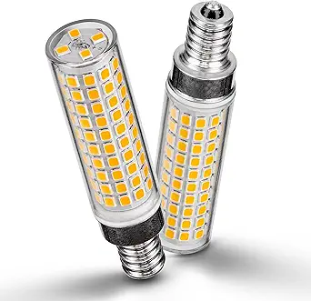 E12 100 Watt LED Candelabra Bulbs Equivalent C7,2700K Warm White,1200 lm T6 E12 12W LED Candle Bulbs for Ceiling Fan Chandelier Pendant Lighting Salt Lamp,Non-dimmable,2 Pack