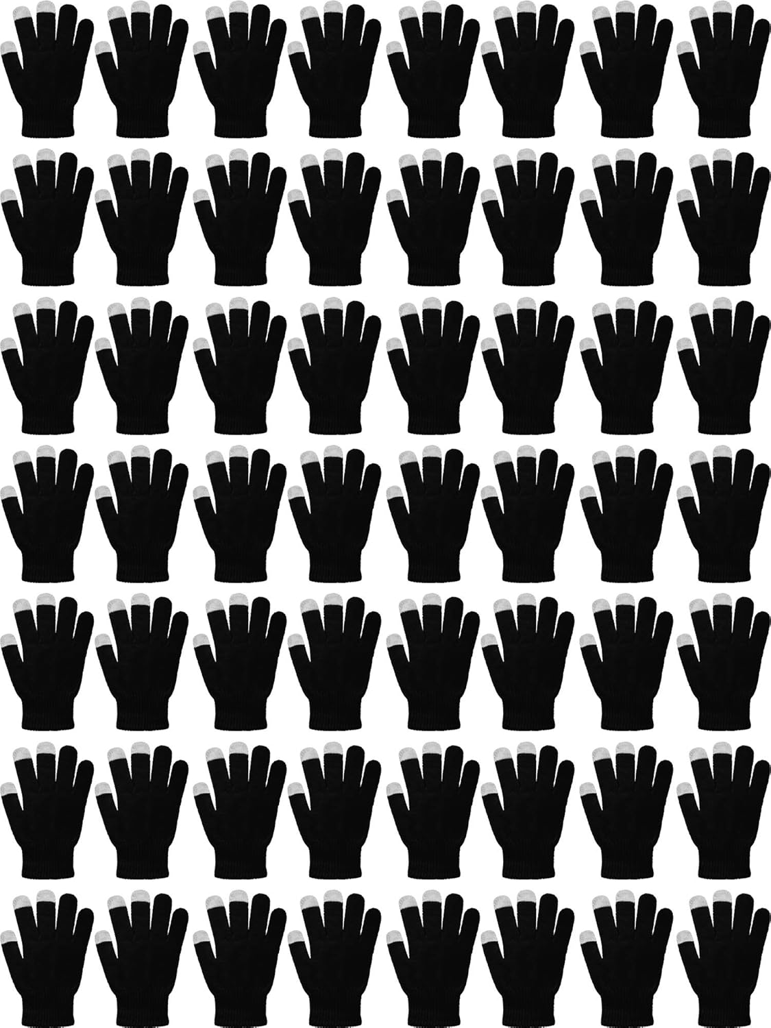 SATINIOR 60 Pairs Touchscreen Winter Gloves Bulk Stretchy Knitted Texting Gloves for Men Women