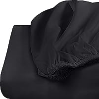 Vista 5 de Utopia Bedding Fitted Sheet - Pack of 2 Bottom Sheets - Soft Brushed Microfiber - Deep Pockets, Shrinkage & Fade Resistant - Easy Care (Full, Black)