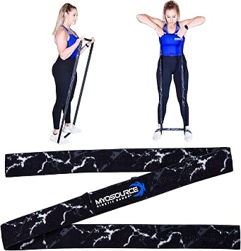 Vitality Flex Long Skinny Resistance Band Womens Fitness Non-Slip Fabric Full Body Exercise Band Home Gym Fitness Strength Training Legs and Butt Workout