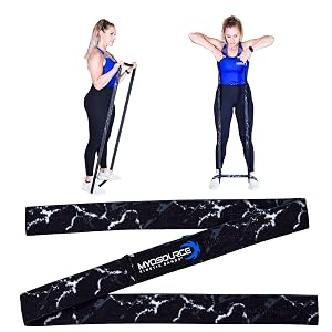 Vitality Flex Long Skinny Resistance Band Womens Fitness Non-Slip Fabric Full Body Exercise Band Home Gym Fitness Strength