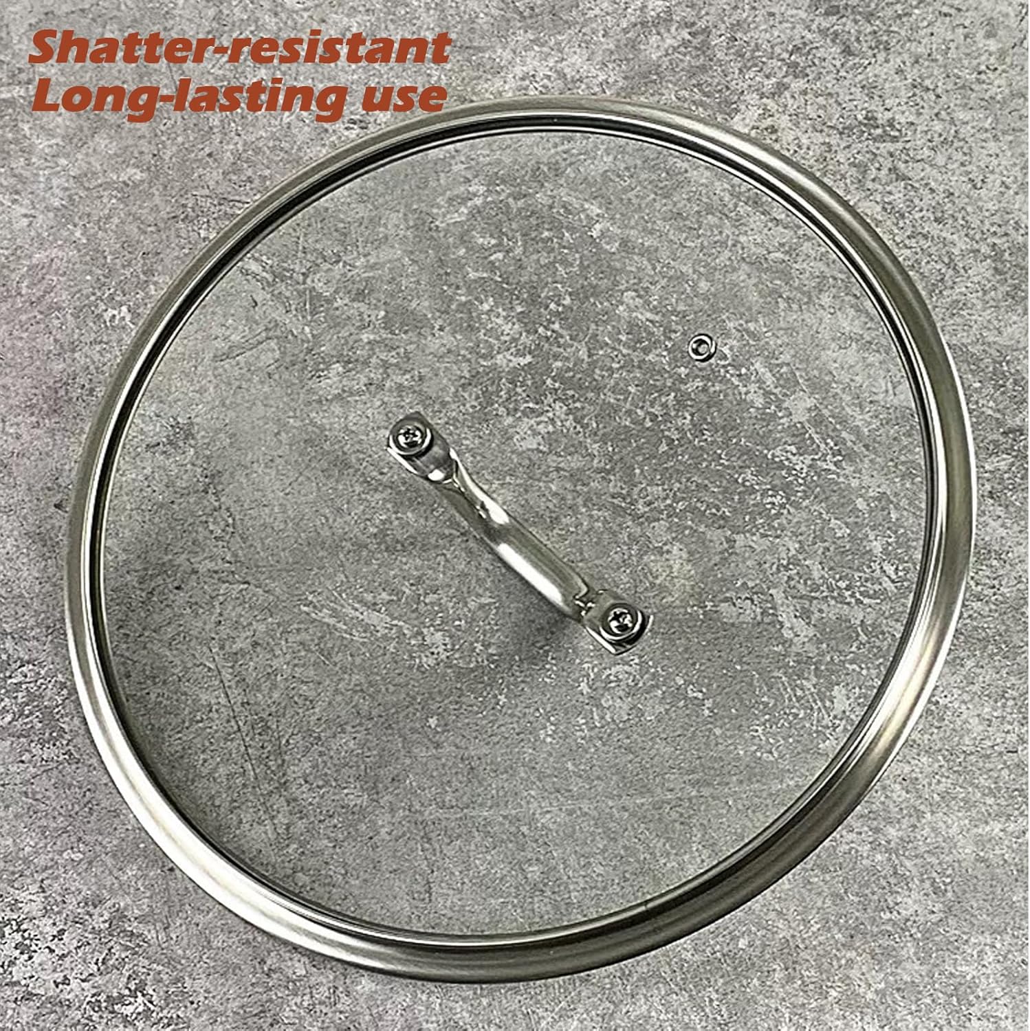 Stainless Steel Glass Lid for 13 Inch Pans and Pots, Tempered Cover for Cooking Pans, Dishwasher & Over Safe 33 cm