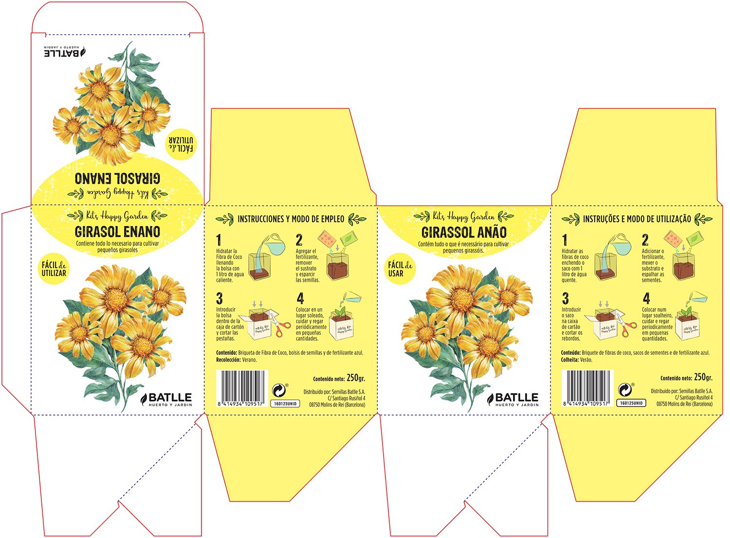 Huerto Urbano - Kit Happy Garden Girasol Enano - Batlle: Amazon.es ...