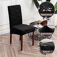 Vista 4 de Genina Fundas impermeables para sillas Parsons de comedor, fundas elásticas para sillas Parsons para comedor, cocina, funda protectora para silla