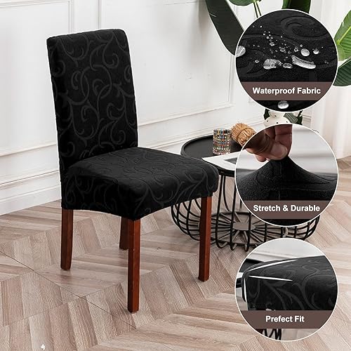 Miniatura 4 de Genina Fundas impermeables para sillas Parsons de comedor, fundas elásticas para sillas Parsons para comedor, cocina, funda protectora para silla de