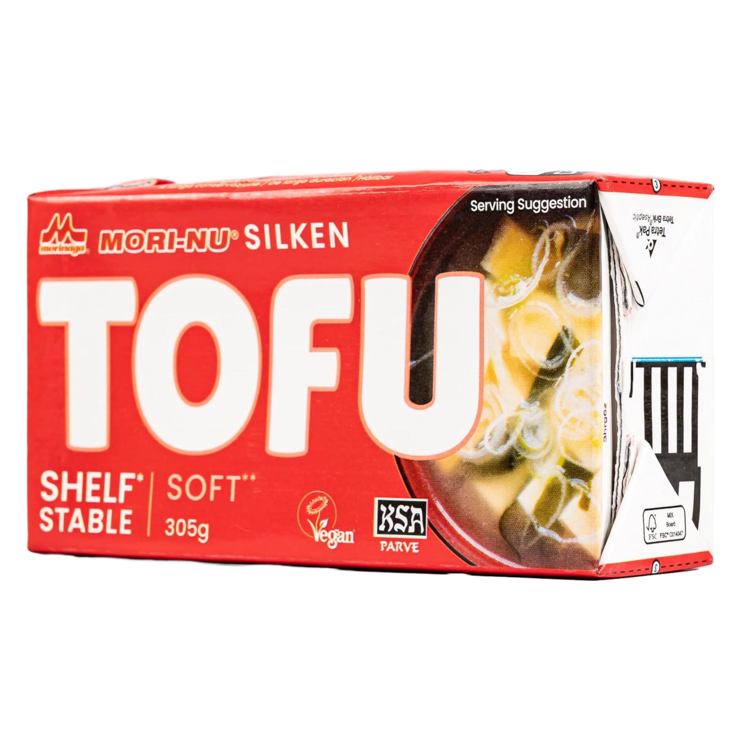 6er Pack Tofu Soft/weich 305 g - Seidentofu Naturtofu hergestellt aus ausgesuchten Sojabohnen 100% Vegan